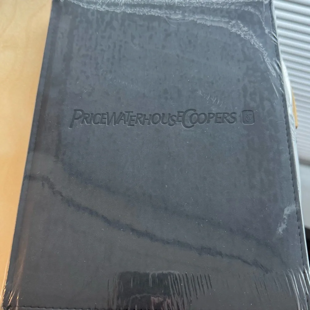 NWT - Vintage Leather Journal Book w/ PricewaterhouseCoopers logo